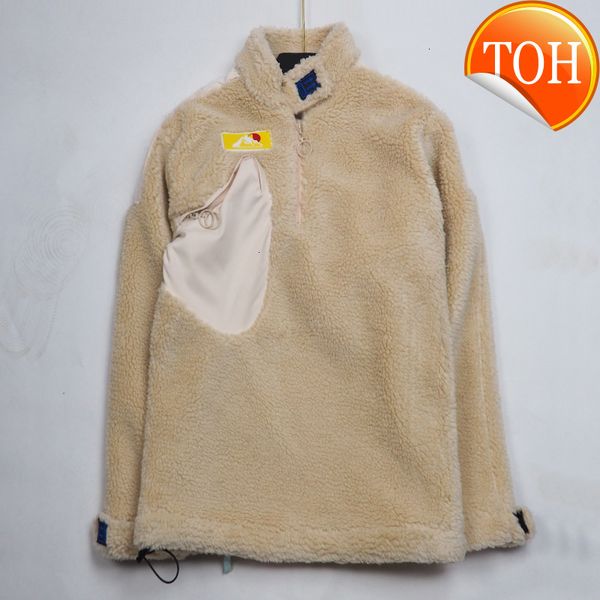 style white new off autumn winter thickened casual lamb plush jacket couple men's and women's pullover, Black
style white new off autumn winter thickened casual lamb plush jacket couple men's and women's pullover, Black