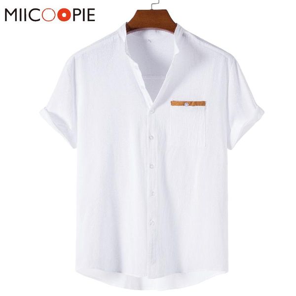 men's casual shirts linen cotton men shirt short sleeve 2021 summer breathable soft loose white mens workwear chemise homme, White;black
men's casual shirts linen cotton men shirt short sleeve 2021 summer breathable soft loose white mens workwear chemise homme, White;black