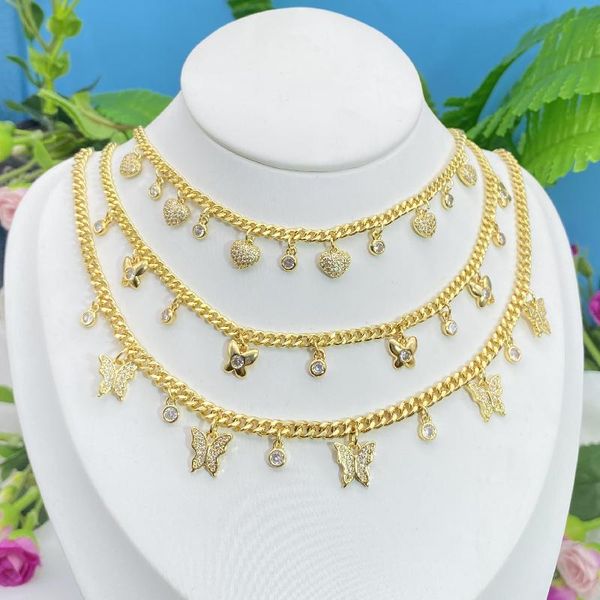 chokers cuban chain choker butterfly heart pendant charm drop necklace women jewelry, Golden;silver
chokers cuban chain choker butterfly heart pendant charm drop necklace women jewelry, Golden;silver
