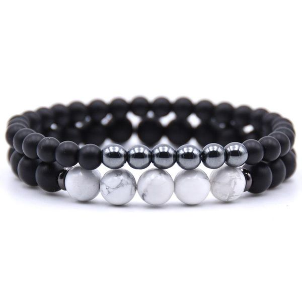 beaded, strands 2pcs/set of couple distance bracelet natural stone black and white beaded friendship jewelry
beaded, strands 2pcs/set of couple distance bracelet natural stone black and white beaded friendship jewelry