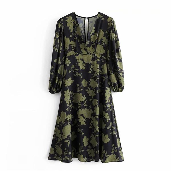 casual dresses vintage women green floral print 2021 fashion ladies puff sleeve pleated dress elegant female chic v-neck vestidos, Black;gray
casual dresses vintage women green floral print 2021 fashion ladies puff sleeve pleated dress elegant female chic v-neck vestidos, Black;gray