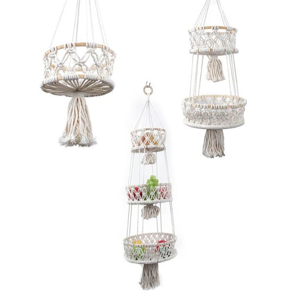 storage baskets hanging fruit basket 3 tier woven cotton rope wall kitchen produce organizer plant holder
storage baskets hanging fruit basket 3 tier woven cotton rope wall kitchen produce organizer plant holder
