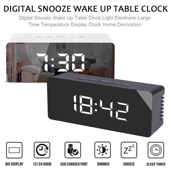 desk & table clocks led mirror alarm clock digital snooze wake up light electronic large time temperature display home decoration1
desk & table clocks led mirror alarm clock digital snooze wake up light electronic large time temperature display home decoration1