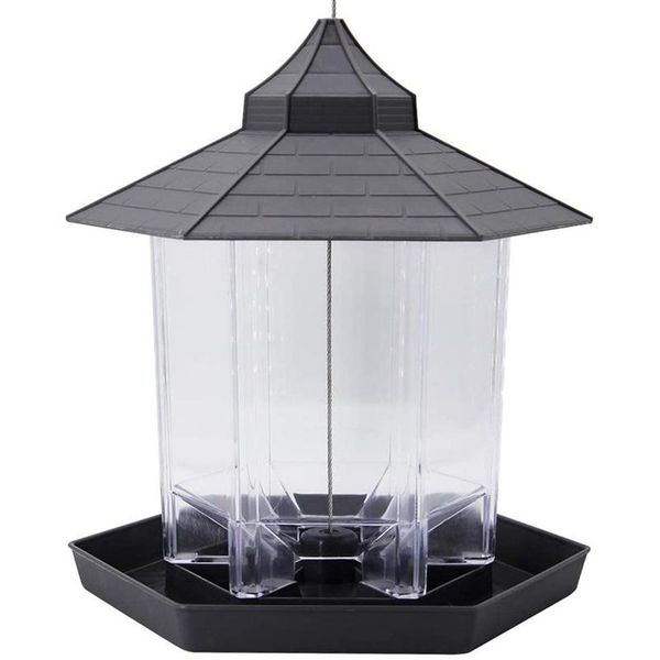 panorama bird feeder, hexagon shaped with roof hanging feeder for garden yard decoration (grey) other supplies
panorama bird feeder, hexagon shaped with roof hanging feeder for garden yard decoration (grey) other supplies
