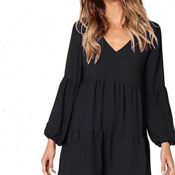 40 women dress lantern long sleeve v neck solid color loose draped elegant vestido de mujer, Black;gray
40 women dress lantern long sleeve v neck solid color loose draped elegant vestido de mujer, Black;gray