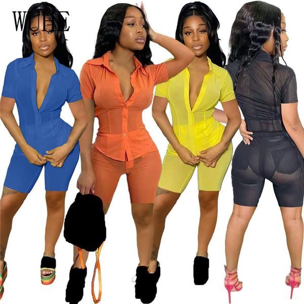 women's tracksuits yeya casual outfits mesh see through short sleeve turn down collar and tight pants joggers sports 2 sets, Gray
women's tracksuits yeya casual outfits mesh see through short sleeve turn down collar and tight pants joggers sports 2 sets, Gray
