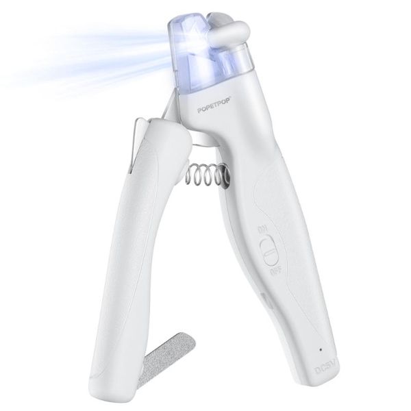 dog grooming popetpop professional pet nail clipper with led light claw nails cutter cat file cutting scissors(white)
dog grooming popetpop professional pet nail clipper with led light claw nails cutter cat file cutting scissors(white)