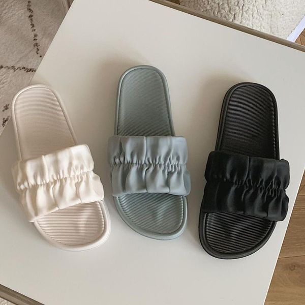 slippers flat sandals women summer beach shoes pvc pleated slides ladies bathroom shower house indoor female flip flops, Black
slippers flat sandals women summer beach shoes pvc pleated slides ladies bathroom shower house indoor female flip flops, Black
