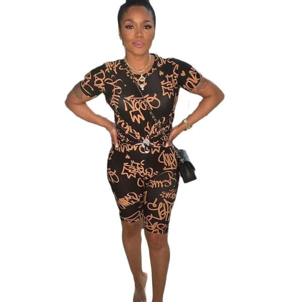 women's tracksuits 2021 summer fashion printed casual short-sleeved shorts two-piece suit, Gray
women's tracksuits 2021 summer fashion printed casual short-sleeved shorts two-piece suit, Gray