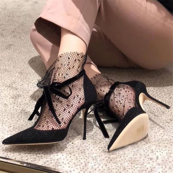 dress shoes black pointed toe women pumps lace 9cm high heels mesh hollow out ankle boots ladies woman summer sandals stiletto
dress shoes black pointed toe women pumps lace 9cm high heels mesh hollow out ankle boots ladies woman summer sandals stiletto