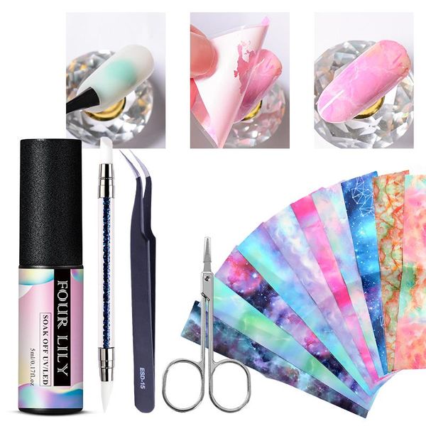 nail gel four lily 5ml foil adhesive glue set diy starry sky sticker transfer polish tool kit manicure, Red;pink
nail gel four lily 5ml foil adhesive glue set diy starry sky sticker transfer polish tool kit manicure, Red;pink