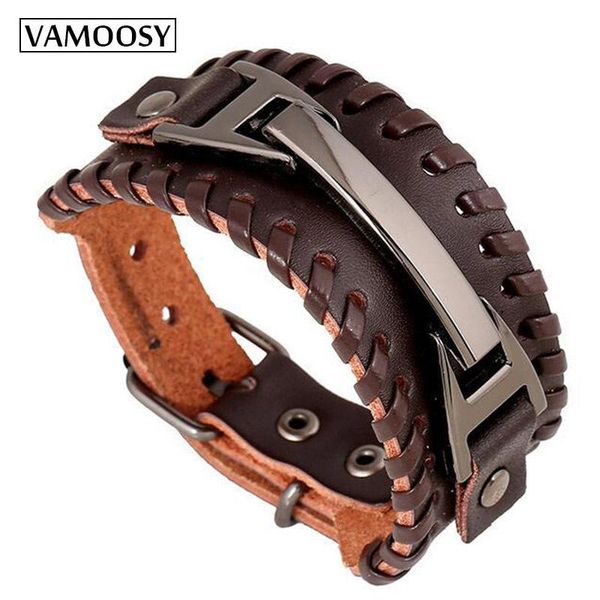 charm bracelets vamoosy exquisite retro raised metal wide leather for women men female adjustable bracelet punk pulseira jewelry gift, Golden;silver
charm bracelets vamoosy exquisite retro raised metal wide leather for women men female adjustable bracelet punk pulseira jewelry gift, Golden;silver