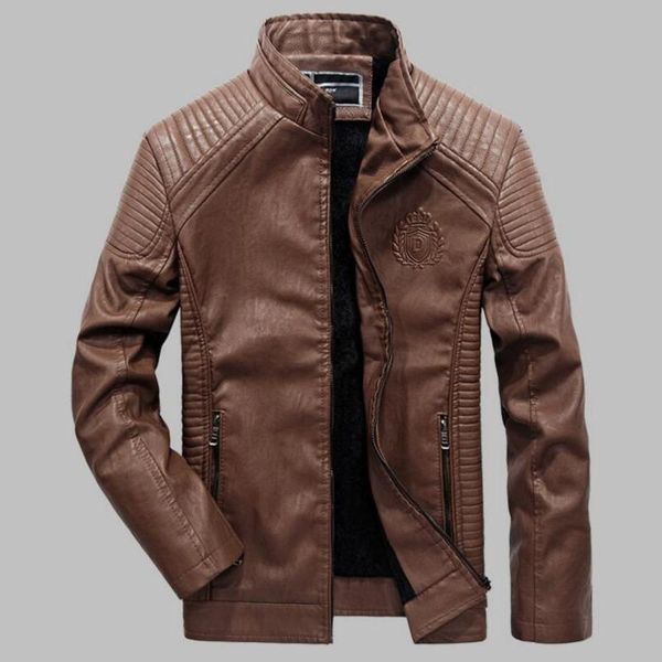 men's fur & faux fashion brand 2021 autumn spring men leather jacket thickening warm stand collar locomotive 4xl 5xl 6xl pu coat, Black
men's fur & faux fashion brand 2021 autumn spring men leather jacket thickening warm stand collar locomotive 4xl 5xl 6xl pu coat, Black