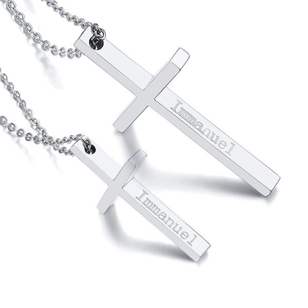 pendant necklaces immanuel lover cross jesus for women men couple silver color stainless steel religious jewelry
pendant necklaces immanuel lover cross jesus for women men couple silver color stainless steel religious jewelry