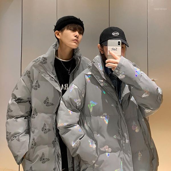 men's down & parkas winter super fire ins butterfly print thickened cotton suit hanban fashion tide lovers coat men clothing 2021, Black
men's down & parkas winter super fire ins butterfly print thickened cotton suit hanban fashion tide lovers coat men clothing 2021, Black