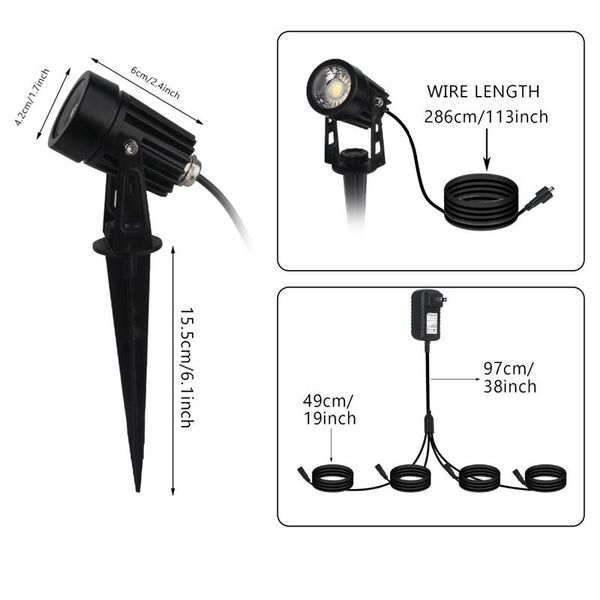 846lm led outdoor spotlights waterproof us uk plug landscape lighting for lawn warm white garden decoration street lantern lamps
846lm led outdoor spotlights waterproof us uk plug landscape lighting for lawn warm white garden decoration street lantern lamps