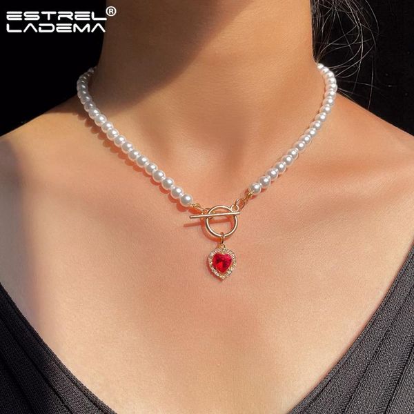 chains ot buckle imitation pearl beaded crystal heart choker necklace for women red shiny full rhinestone pendant necklaces jewelry, Silver
chains ot buckle imitation pearl beaded crystal heart choker necklace for women red shiny full rhinestone pendant necklaces jewelry, Silver