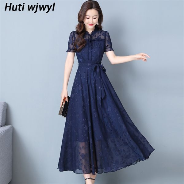 summer solid chiffon jacquard maxi dress vintage plus size sundress elegant women bodycon party midi vestidos 210528, Black;gray
summer solid chiffon jacquard maxi dress vintage plus size sundress elegant women bodycon party midi vestidos 210528, Black;gray