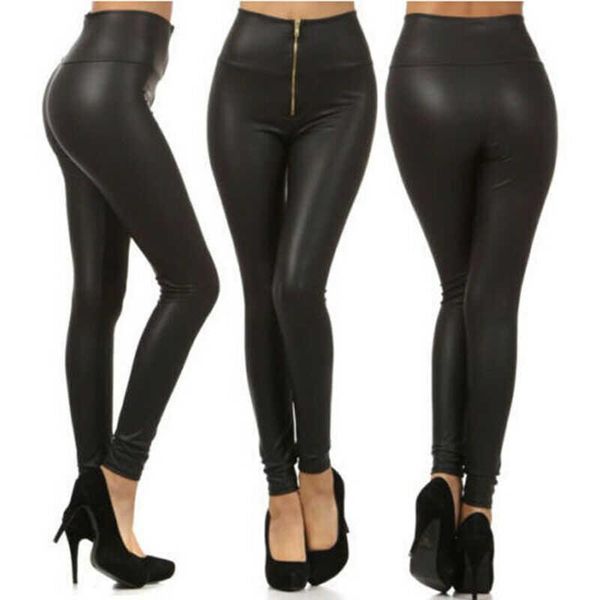 women's pants & capris womens waist look zip skinny leather leggings wet trousers pencil pu high, Black;white
women's pants & capris womens waist look zip skinny leather leggings wet trousers pencil pu high, Black;white