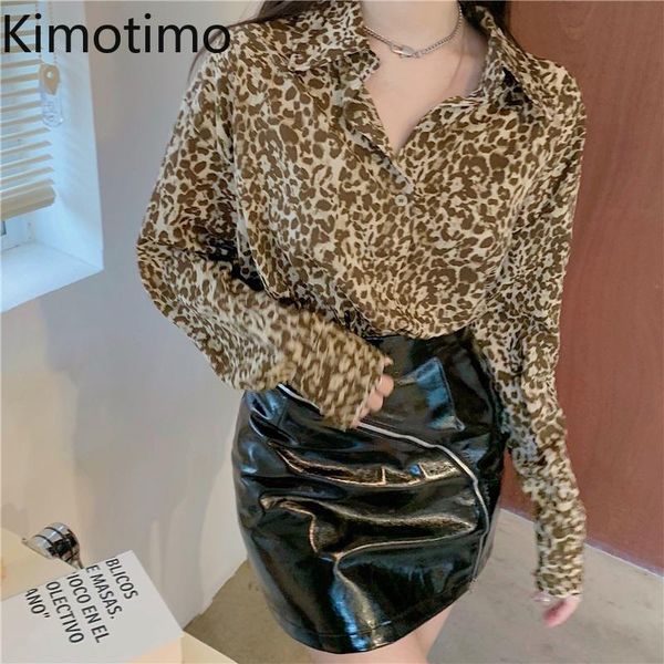 women's blouses & shirts kimotimo leopard print shirt women korean vintage fashion loose turn-down collar temperament long sleeve all-, White
women's blouses & shirts kimotimo leopard print shirt women korean vintage fashion loose turn-down collar temperament long sleeve all-, White