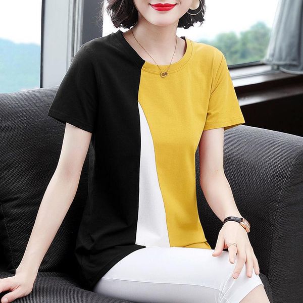 women's t-shirt 2021 summer t shirt woman short sleeve loose o neck korean style plus size women shirts, White
women's t-shirt 2021 summer t shirt woman short sleeve loose o neck korean style plus size women shirts, White