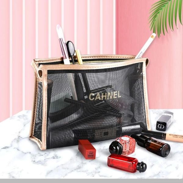 cosmetic bags & cases makeup bag fashion letters net yarn transparent casual zipper portable high capacity storage
cosmetic bags & cases makeup bag fashion letters net yarn transparent casual zipper portable high capacity storage