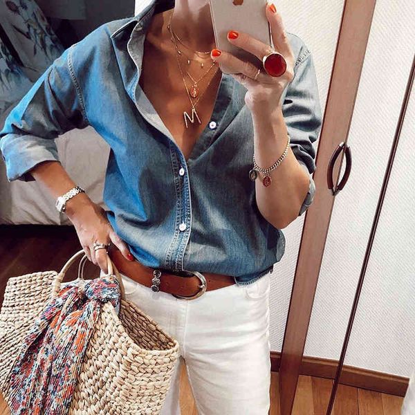 vests women vintage solid color denim shirts spring turn-down collar long sleeve female casual daily office blouses j4xw 2a0s, Black;white
vests women vintage solid color denim shirts spring turn-down collar long sleeve female casual daily office blouses j4xw 2a0s, Black;white
