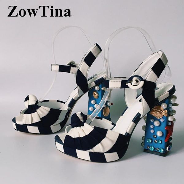 striped cloth women gladiator ankle strap sandals fashion starfish shell chunky high heels summer shoes woman chaussures femme, Black
striped cloth women gladiator ankle strap sandals fashion starfish shell chunky high heels summer shoes woman chaussures femme, Black