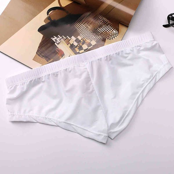 breathable men's ice silk underwear low waist boxer breathab, Black;white