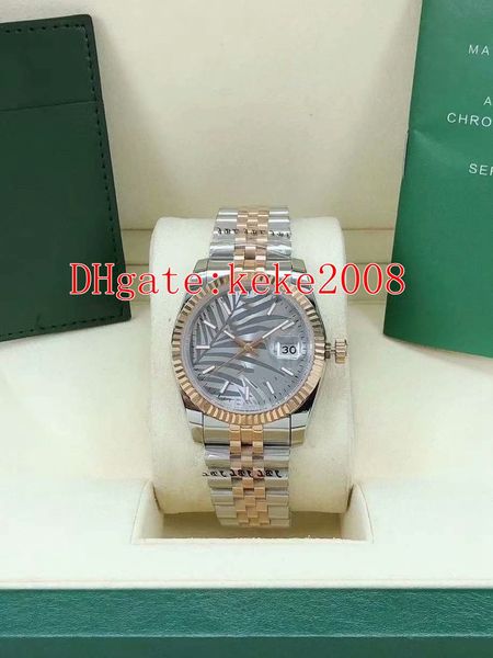 fashion wristwatches men watches 126231 36mm silver palm leaf dial rose gold two tones jubilee bracelet 2813 movement automatic mechanical m, Slivery;brown
fashion wristwatches men watches 126231 36mm silver palm leaf dial rose gold two tones jubilee bracelet 2813 movement automatic mechanical m, Slivery;brown