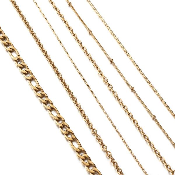 chains 6pcs 304 stainless steel chain necklaces curb link for women men necklace choker jewelry golden/stainless color, Silver
chains 6pcs 304 stainless steel chain necklaces curb link for women men necklace choker jewelry golden/stainless color, Silver