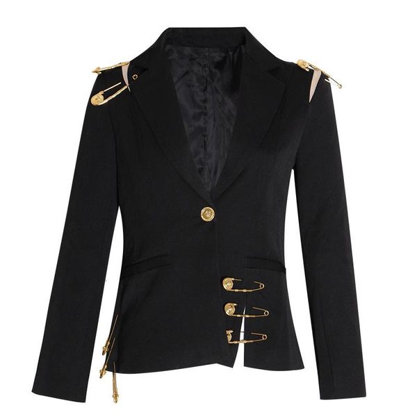 women's suits & blazers pin decoration dress suit women 2021 mesh splicing long sleeve slim coat jacket, White;black
women's suits & blazers pin decoration dress suit women 2021 mesh splicing long sleeve slim coat jacket, White;black