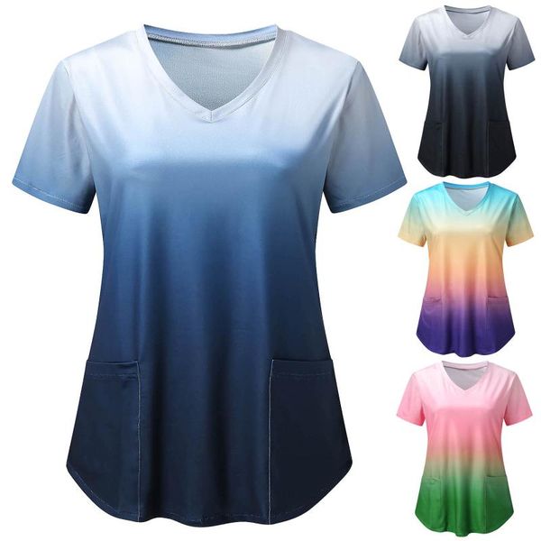 women's blouses & shirts women fashion gradient print short sleeve neck working uniform blouse shirt blusa de frio feminina kimonos muj, White
women's blouses & shirts women fashion gradient print short sleeve neck working uniform blouse shirt blusa de frio feminina kimonos muj, White