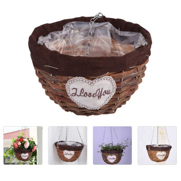 storage baskets 1pc wicker woven hanging flower planter wall basket for balcony
storage baskets 1pc wicker woven hanging flower planter wall basket for balcony