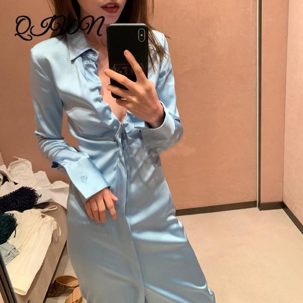 casual dresses designer blue loose women lapel collar long sleeve high waist rucched elegant female fashion clothes ognz, Black;gray
casual dresses designer blue loose women lapel collar long sleeve high waist rucched elegant female fashion clothes ognz, Black;gray