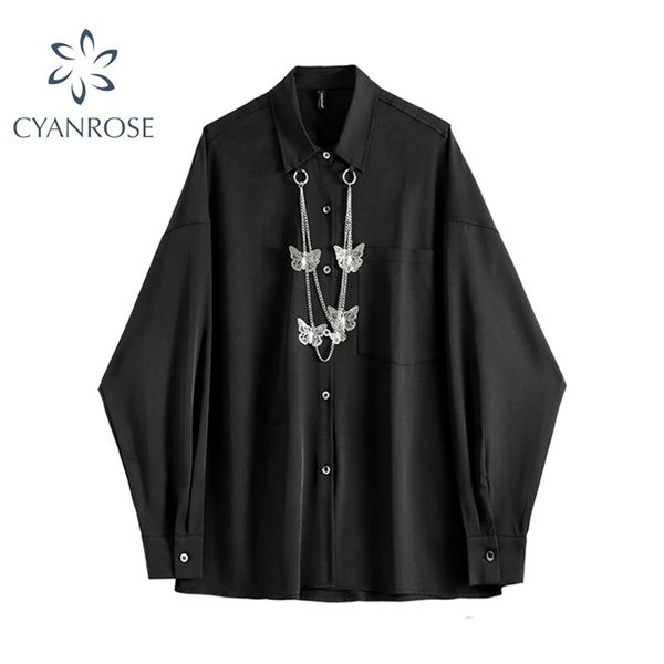 women black gothic shirt loose autumn casual long sleeve streetwear vintage japaneses harajuku girl goths blouse 210515, White
women black gothic shirt loose autumn casual long sleeve streetwear vintage japaneses harajuku girl goths blouse 210515, White