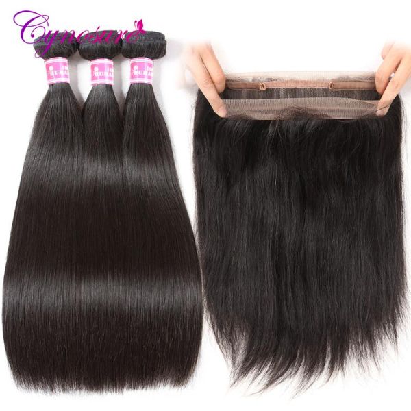 human hair bulks cynosure pre plucked 360 lace frontal with bundle natural color brazilian straight 3 bundles closure remy, Black
human hair bulks cynosure pre plucked 360 lace frontal with bundle natural color brazilian straight 3 bundles closure remy, Black