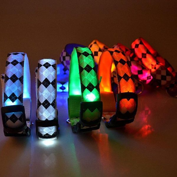 dog collars & leashes diamond led pet glittering collar, luminous neck with large,medium and small dogs collar can berecharged rechargeable