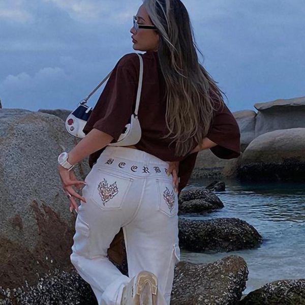 women's jeans summer women embroidery street wide leg pants trendy womens korean style high waist jean, Blue
women's jeans summer women embroidery street wide leg pants trendy womens korean style high waist jean, Blue