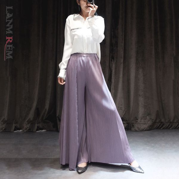 high elastic waist wide leg pants yellow pleated trousers loose fit women fashion spring 2e1117 210507, Black;white
high elastic waist wide leg pants yellow pleated trousers loose fit women fashion spring 2e1117 210507, Black;white