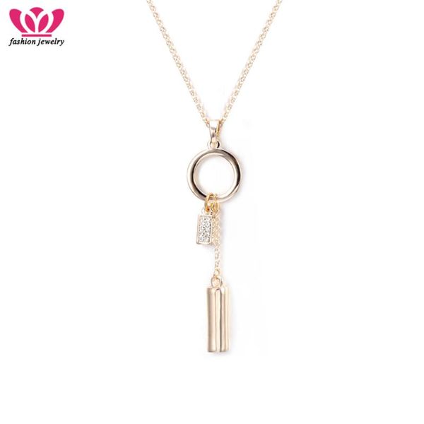 chokers simple gold circle geometric necklaces pendant for women rhinestone cylinder long tassels fashion jewelry link necklace, Golden;silver
chokers simple gold circle geometric necklaces pendant for women rhinestone cylinder long tassels fashion jewelry link necklace, Golden;silver