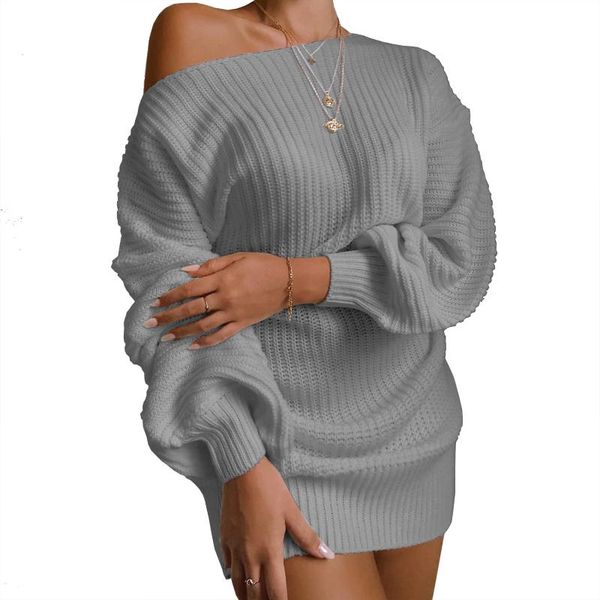 women's sweaters casual autumn winter slash neck solid color sweater lantarn sleeve pullover women warm female loose knitted clothes, White;black
women's sweaters casual autumn winter slash neck solid color sweater lantarn sleeve pullover women warm female loose knitted clothes, White;black