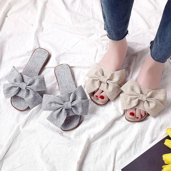 women slippers sweet big bow-knot design girls flat slides ladies outdoor soft bottom flip flops woman casual beach shoes, Black
women slippers sweet big bow-knot design girls flat slides ladies outdoor soft bottom flip flops woman casual beach shoes, Black