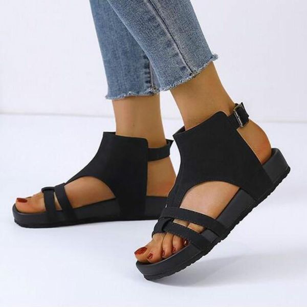 dress shoes summer female sandals thick bottom flat belt buckle hollow casual women large size cool black sandaleas de mujer
dress shoes summer female sandals thick bottom flat belt buckle hollow casual women large size cool black sandaleas de mujer