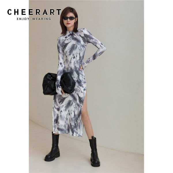 autumn turtleneck long bodycon dress women floral print grey white midi tunic side split wrap ladies 210427, Black;gray
autumn turtleneck long bodycon dress women floral print grey white midi tunic side split wrap ladies 210427, Black;gray