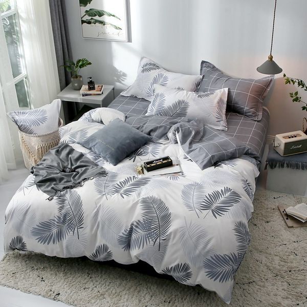 bedding sets solstice home textile brief linens set white gray plaid leaf duvet cover pillowcase flat bed sheet for teen 3-4pcs l0b4
bedding sets solstice home textile brief linens set white gray plaid leaf duvet cover pillowcase flat bed sheet for teen 3-4pcs l0b4