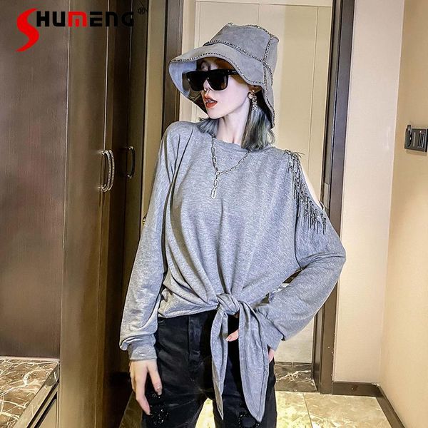women's hoodies & sweatshirts women' 2021 autumn winter off-the-shoulder gray loose rhinestone tassel sweatershirts european long s, Black
women's hoodies & sweatshirts women' 2021 autumn winter off-the-shoulder gray loose rhinestone tassel sweatershirts european long s, Black