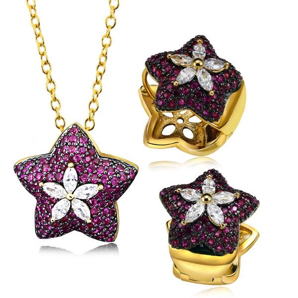 earrings & necklace party accessories red star women jewelry sets setting cubic zircon 2pcs ( earring ) ent, Silver
earrings & necklace party accessories red star women jewelry sets setting cubic zircon 2pcs ( earring ) ent, Silver