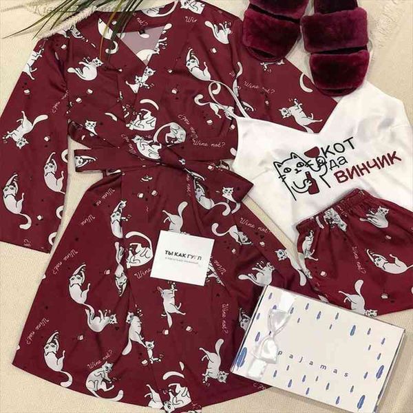 cat print wedding robe womens sleepwears set silk casual intimate lingerie nightgown nightdress soft homewear home clothing kimono gown, Black;red
cat print wedding robe womens sleepwears set silk casual intimate lingerie nightgown nightdress soft homewear home clothing kimono gown, Black;red