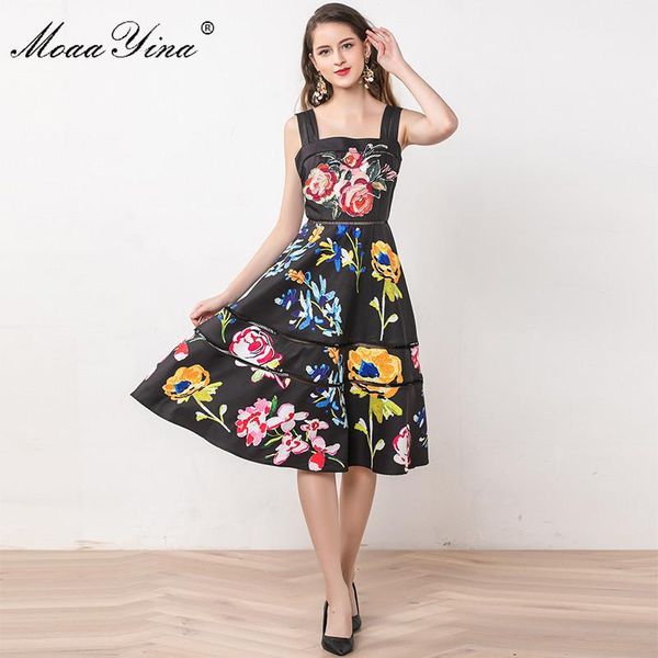 casual dresses moaayina fashion designer dress summer women spaghetti strap rose embroidery floral print elegant, Black;gray
casual dresses moaayina fashion designer dress summer women spaghetti strap rose embroidery floral print elegant, Black;gray